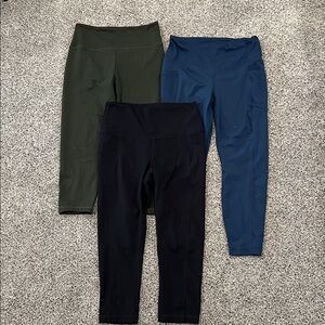 Yogalicious Women's Leggings - Black, Green, and Blue Women’s L